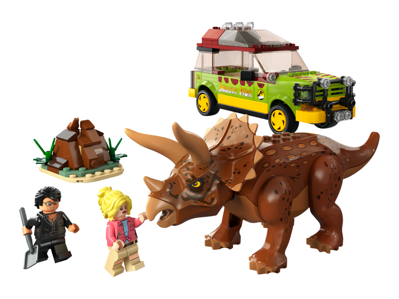 LEGO 76959 Jurassic World - Triceratopsia tutkimassa