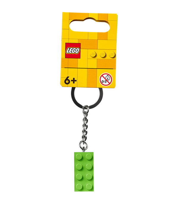 LEGO-avaimenperä, palikka 2x4, lime
