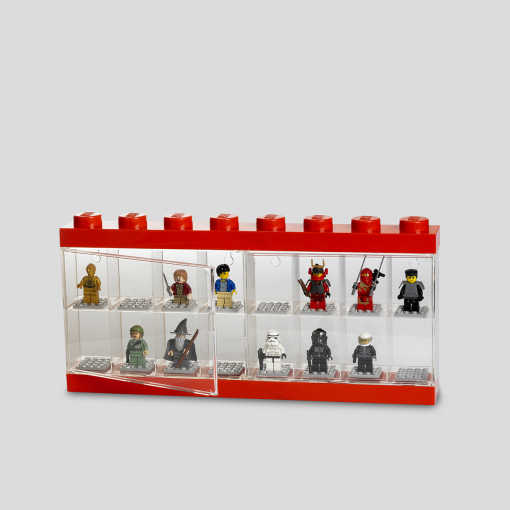 LEGO minifiguurivitriini 16, punainen