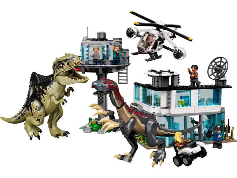 LEGO 76949 Jurassic World - Giganotosauruksen ja Therizinosauruksen hyökkäys