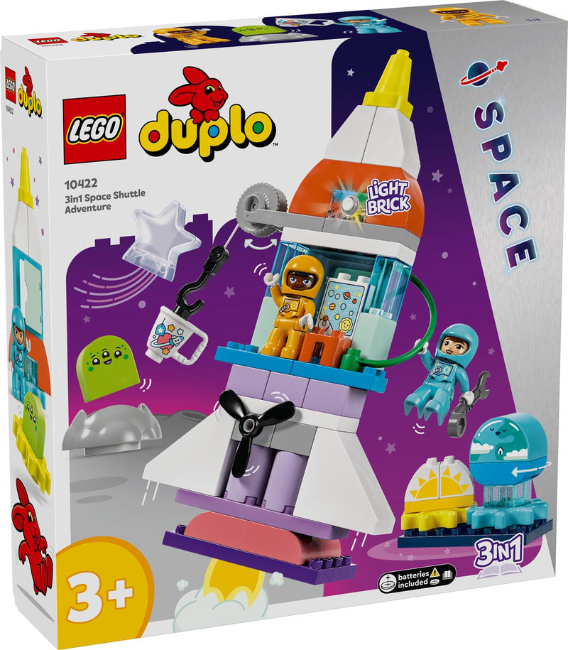 LEGO 10422 DUPLO - 3-in-1-avaruussukkulaseikkailu