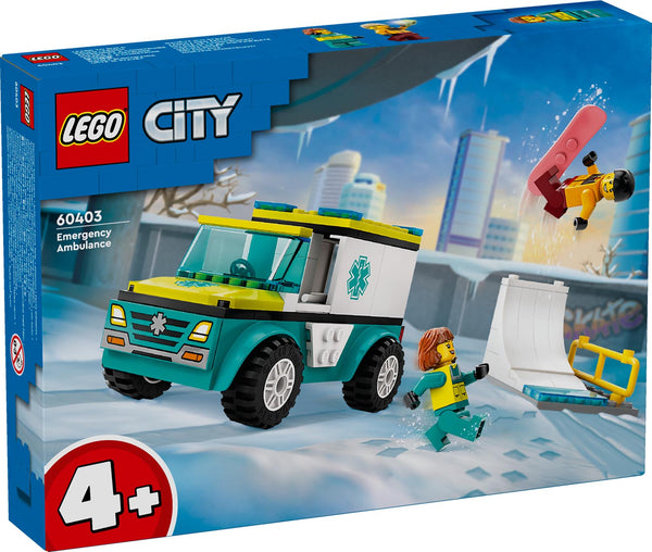 LEGO 60403 City - Ambulanssi ja lumilautailija