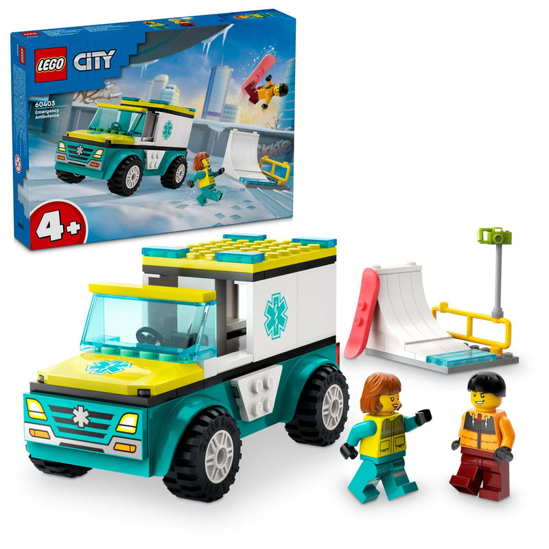 LEGO 60403 City - Ambulanssi ja lumilautailija