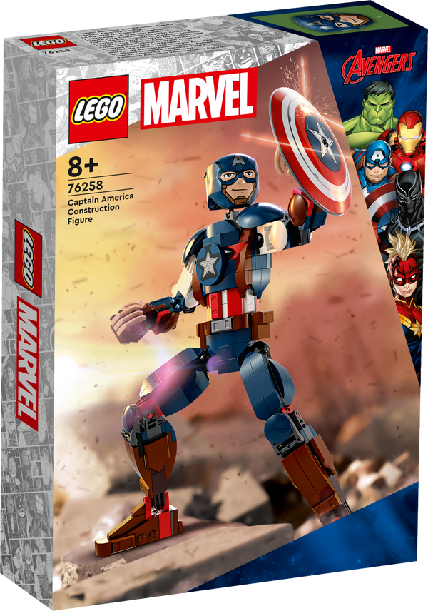 LEGO 76258 Super Heroes - Rakennettava Captain America ‑hahmo