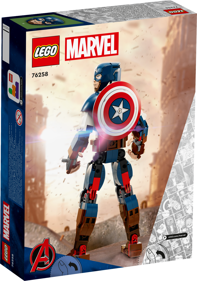 LEGO 76258 Super Heroes - Rakennettava Captain America ‑hahmo