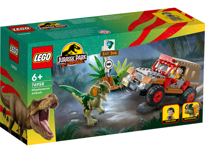 LEGO 76958 Jurassic World - Dilophosauruksen väijytys