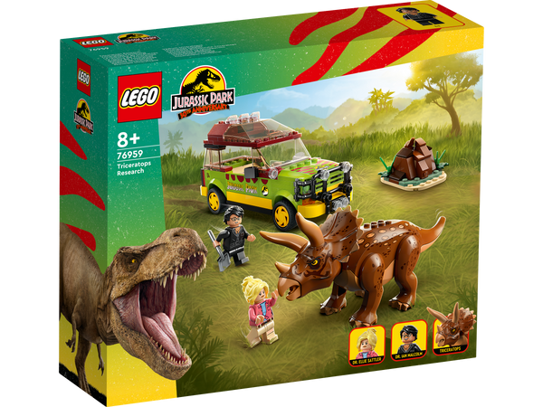 LEGO 76959 Jurassic World - Triceratopsia tutkimassa