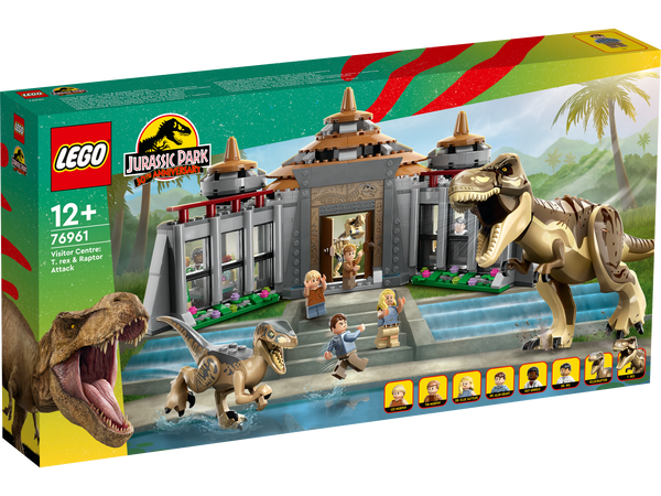 LEGO 76961 Jurassic World - Vierailijakeskus: T-rexin ja Raptorin hyökkäys