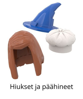 LEGO-hiukset ja päähineet