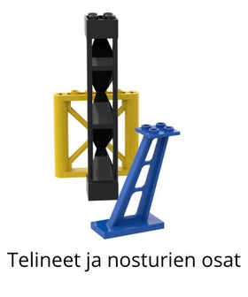 LEGO-telineet ja nosturien osat