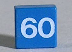 LEGO Sileä Litteä 1x1 Numero 60 3070bpb003