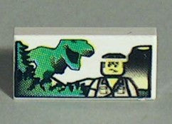 LEGO Sileä Litteä 1x2 Tyrannosaurus ja ukko 3069bpx16