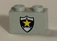LEGO 1x2 Peruspalikka Seriffin merkki 3004pb08