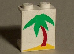 LEGO Seinäke 1x2x2 palmulla 4864pb02