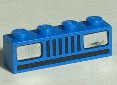 LEGO 1x4 Peruspalikka Auton keula valoilla ja puskurilla 3010p08