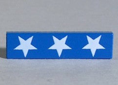 LEGO Sileä Litteä 1x4 Kolme tähteä 2431px6