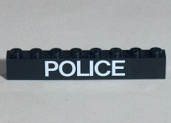 LEGO 1x8 Peruspalikka Police kapea 3008pb29