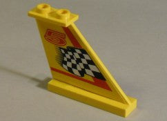 LEGO 1x4 Takasiipi shakkikuviolla ja numerolla 5 oikea 2340pb02
