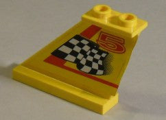 LEGO 1x4 Takasiipi shakkikuviolla ja numerolla 5 vasen 2340pb03