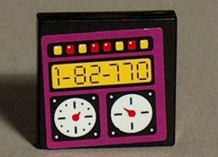 LEGO Sileä Litteä 2x2 Mittareita ja digitaaliluku "1-82-770" 3068bpb108