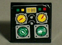 LEGO Sileä Litteä 2x2 Helikopterin ohjauspaneeli 3068bpb124