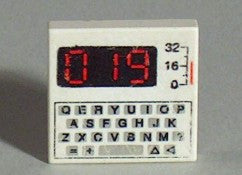 LEGO Sileä Litteä 2x2 Näppäimistö ja diginäyttö 3068bp80