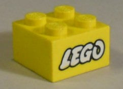 LEGO 2x2 Peruspalikka LEGO-teksti 1 3003pb008