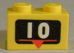 LEGO 1x2 Peruspalikka Numero 10 3004px3