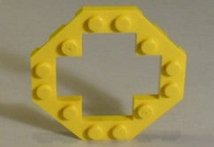 LEGO Litteä Kahdeksankulmio Reiällä 6x6 30062