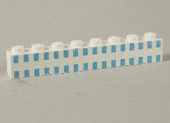 LEGO 1x8 Peruspalikka Laivan ikkunat 32 vaaleansinistä kahdessa rivissä 3008p21