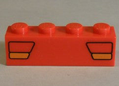 LEGO 1x4 Peruspalikka Auton takavalot 3010pb03