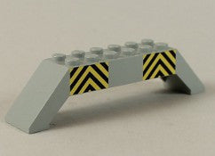 LEGO Kaari 2x10 Kulmikas varoitinraidoilla 30180pb03