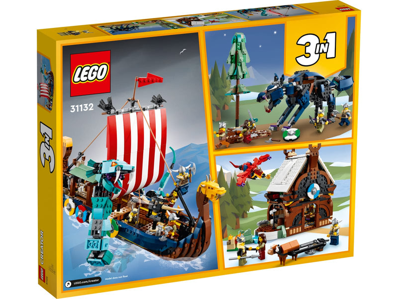 LEGO 31132 Creator - Viikinkilaiva ja Midgårdin käärme