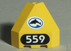 LEGO Nurkkapaneeli 3x3 Ohut seinä delfiini ja 559 30079