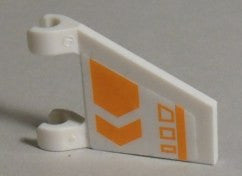 LEGO Lippu vino oranssi-valkoinen, vasen 44676pb10L
