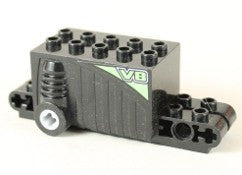 LEGO Pullback-Moottori 9x4x2⅔ V8-tekstillä 47715