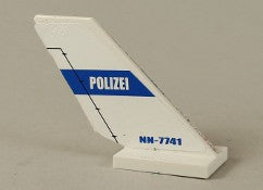 LEGO 2x3 Takasiipi sileä POLIZEI-tekstillä 6239pb016