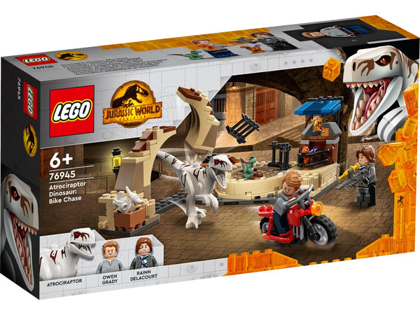 LEGO 76945 Jurassic World - Atrociraptor-dinosauruksen moottoripyörätakaa-ajo