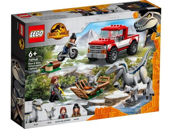 LEGO 76946 Jurassic World - Velociraptorit Blue ja Beta jäävät kiikkiin