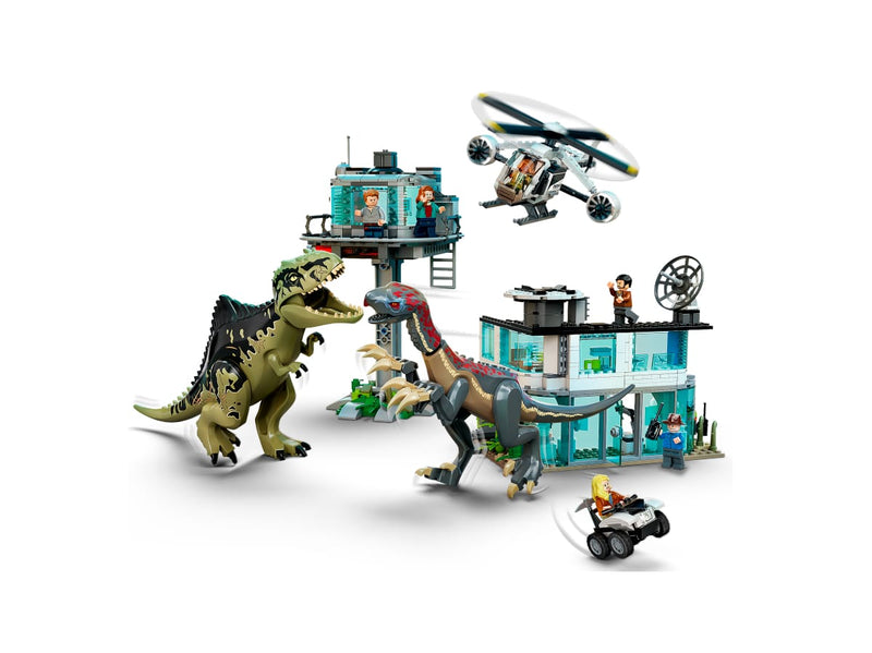 LEGO 76949 Jurassic World - Giganotosauruksen ja Therizinosauruksen hyökkäys