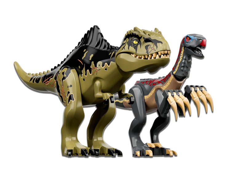 LEGO 76949 Jurassic World - Giganotosauruksen ja Therizinosauruksen hyökkäys