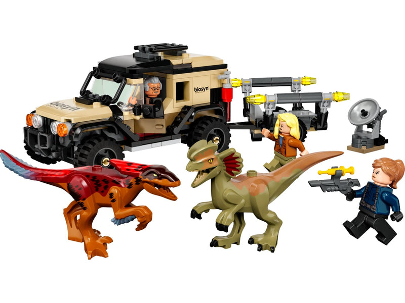 LEGO 76951 Jurassic World - Pyroraptorin ja Dilophosauruksen kuljetus