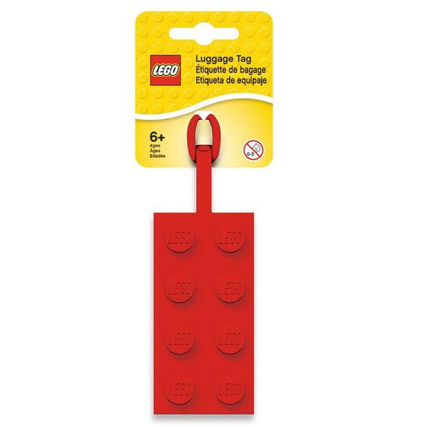 Matkalaukun nimikyltti, LEGO-palikka punainen