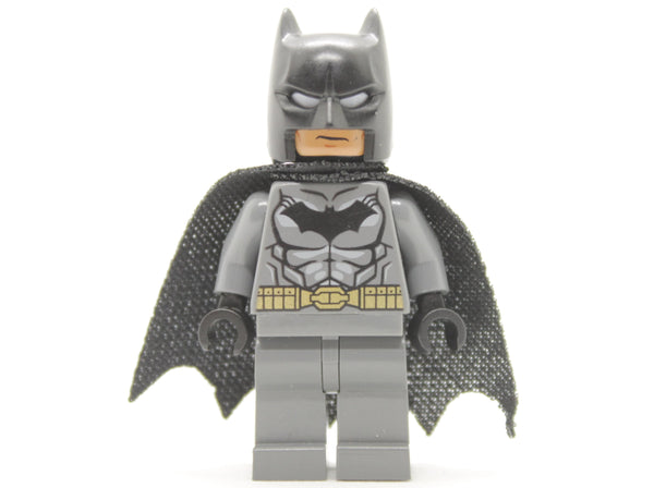 Batman - Dark Bluish Gray Suit, Gold Belt, Black Hands, Spongy Cape, sh151