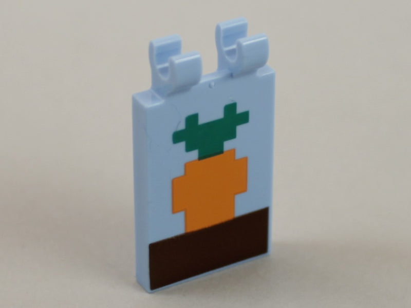 Lippu 2x3 porkkanan kuvalla, Minecraft