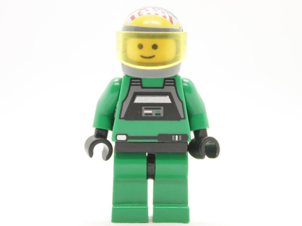 Rebel Pilot A-wing - Light Nougat Head, Trans-Yellow Visor, Green Jumpsuit, sw0031b