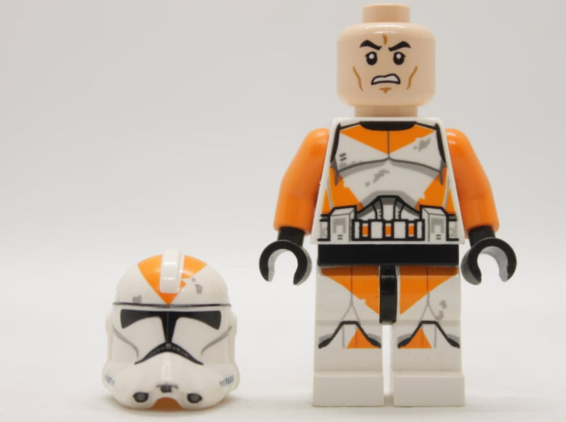 Clone Trooper, 212th Attack Battalion (Phase 2) - Orange Arms, Dirt Stains, Scowl, sw0522