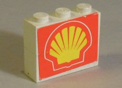 LEGO 1x3 + 1x3 Peruspalikat Shell BA05pb03
