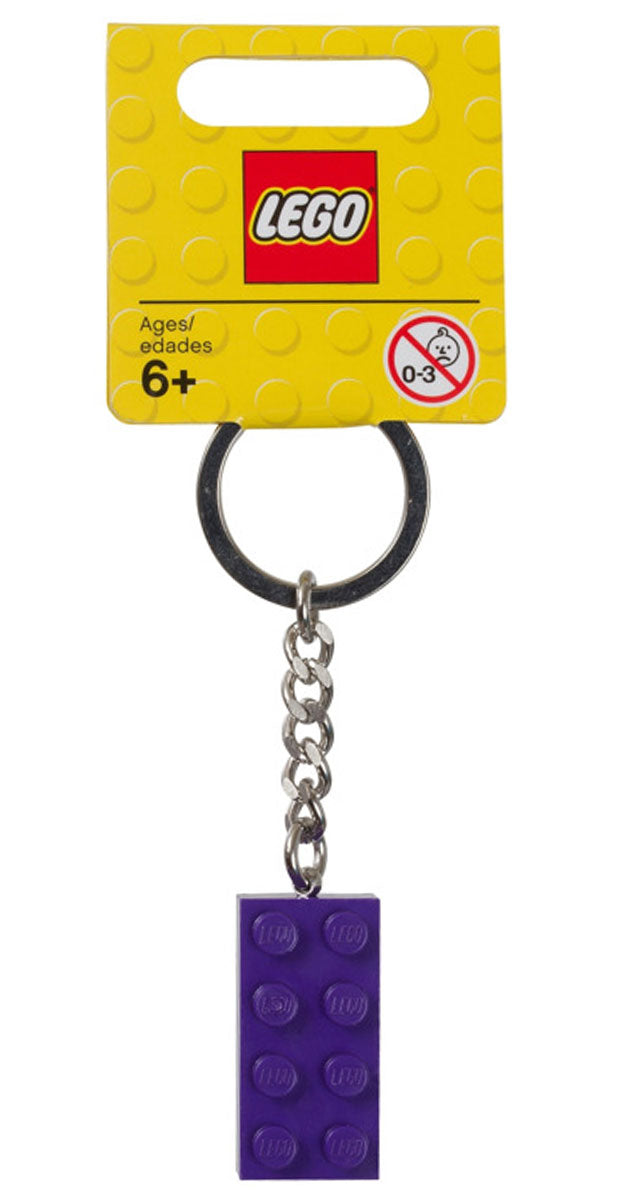 LEGO-avaimenperä, palikka 2x4, violetti