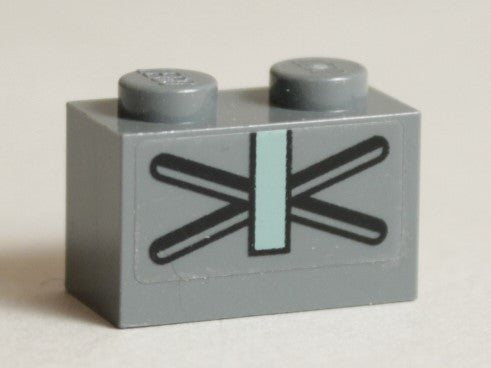 LEGO 1x2 Peruspalikka Palkkikuviolla 3004pb097